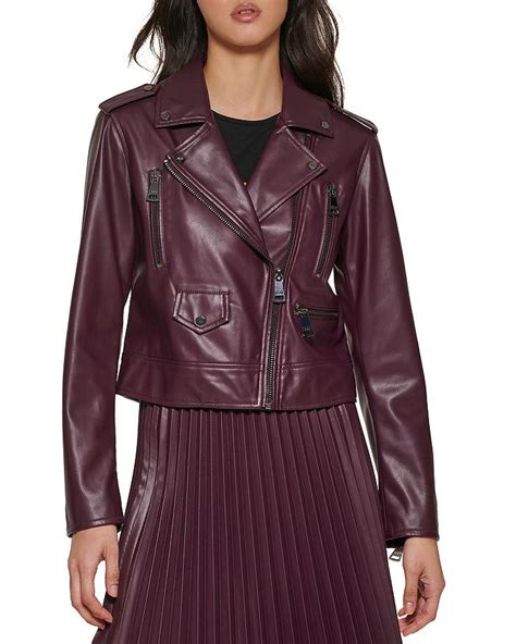 dkny faux leather jacket